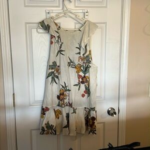 Free people floral mini dress size large